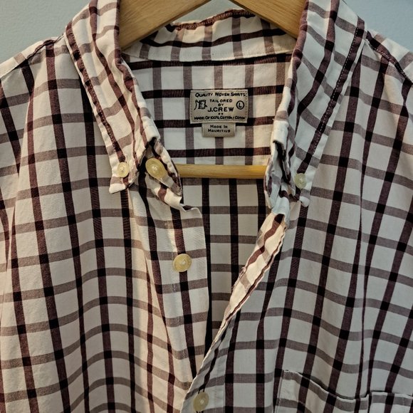 J. Crew men's large long sleeve button down plaid shirt - Picture 4 of 12